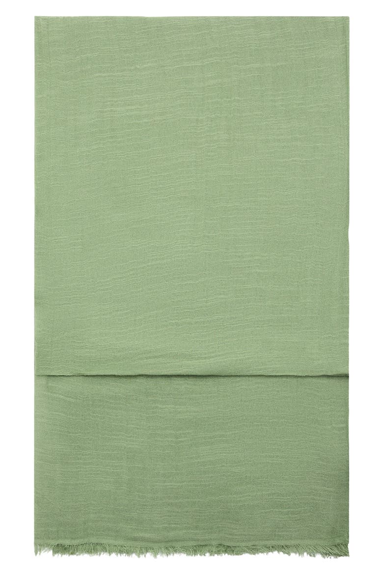 Cotton Blend Scarf, Main, color, GREEN