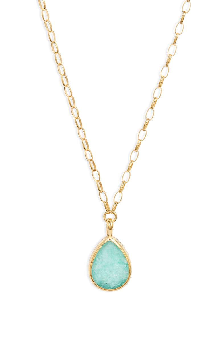 Anna Beck Large Amazonite Pendant Necklace, Main, color,