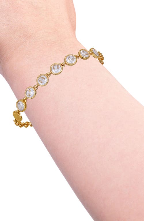 Vince Camuto Bezel Set Cz Bracelet In Gold