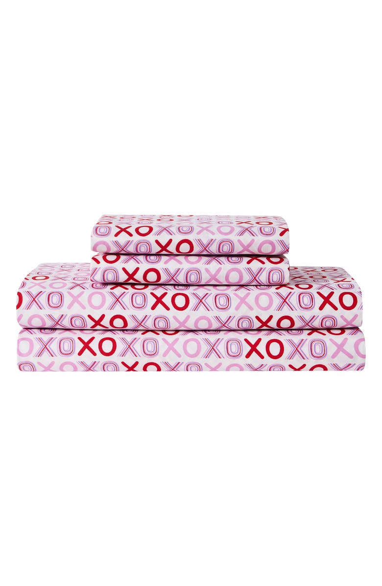 Hallmark XO Spectrum Sheet Set, Main, color, White/Pink