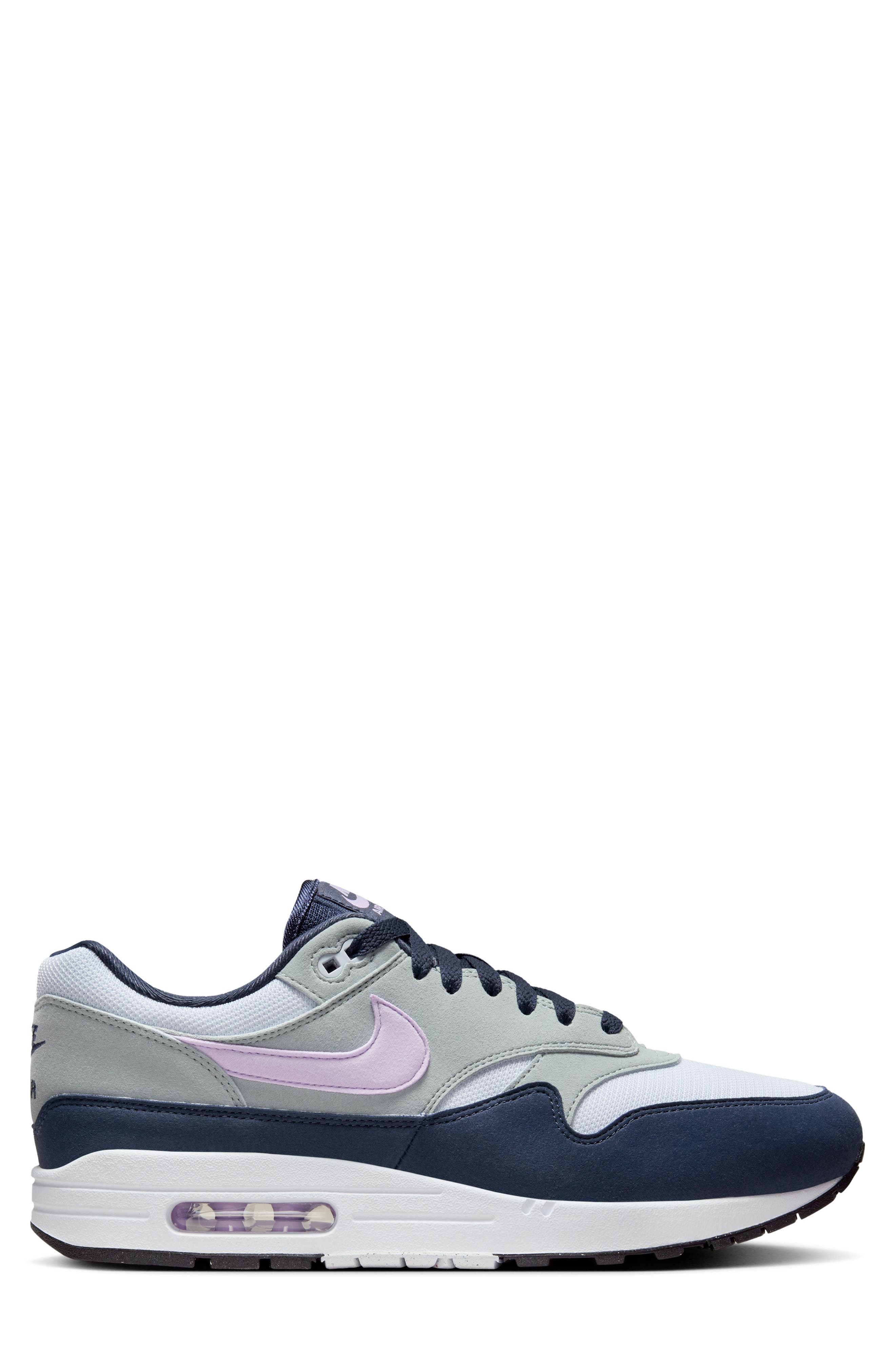 Air Max 1 Sneaker, Alternate, color, 001 FTBLGY/LLCBLM