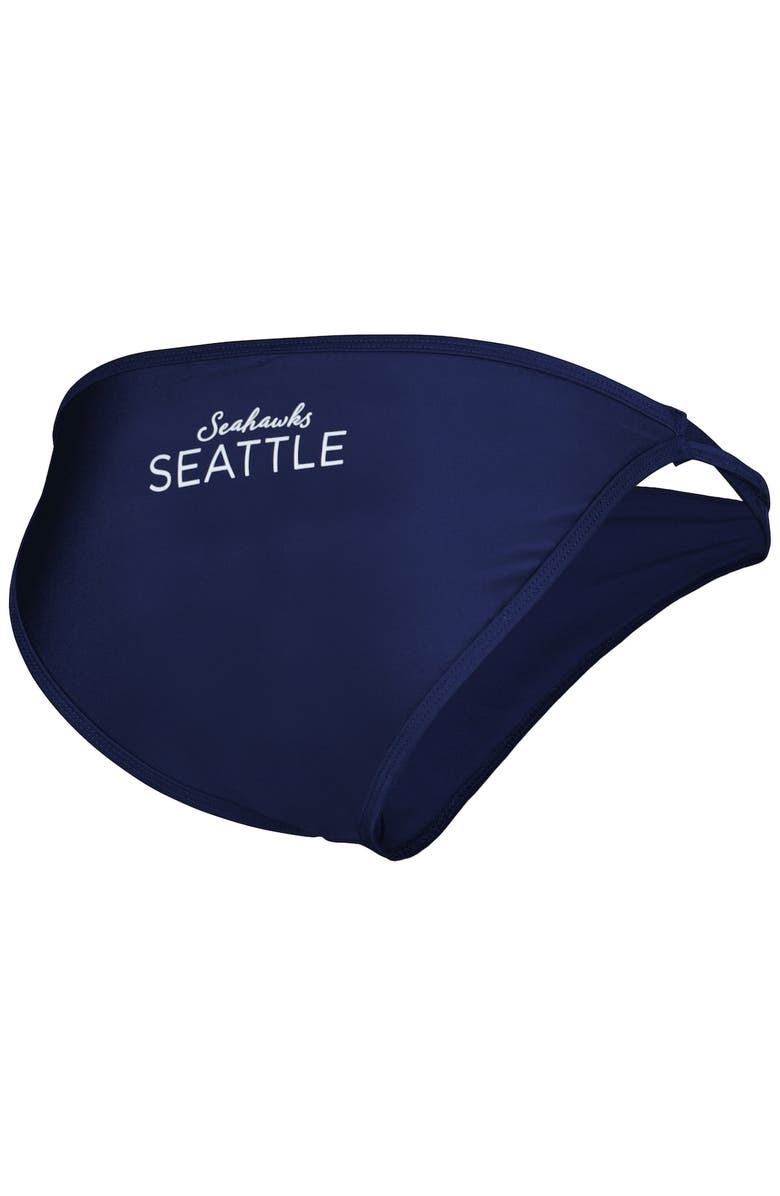 G-III 4HER BY CARL BANKS Women's G-III 4Her by Carl Banks College Navy Seattle Seahawks Hall of Fame Bikini Bottom, Alternate, color, Navy