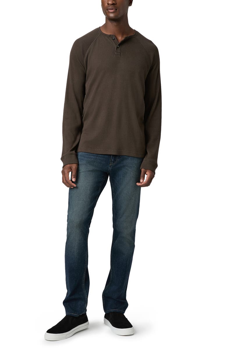 PAIGE Abaroa Thermal Knit Henley, Alternate, color, Deep Oak