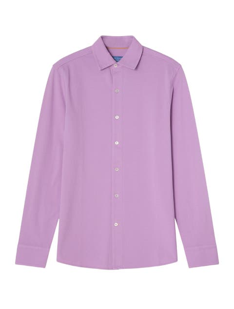 Foster Long Sleeve Pique Knit Shirt