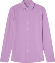 Robert Talbott Foster Long Sleeve Pique Knit Shirt