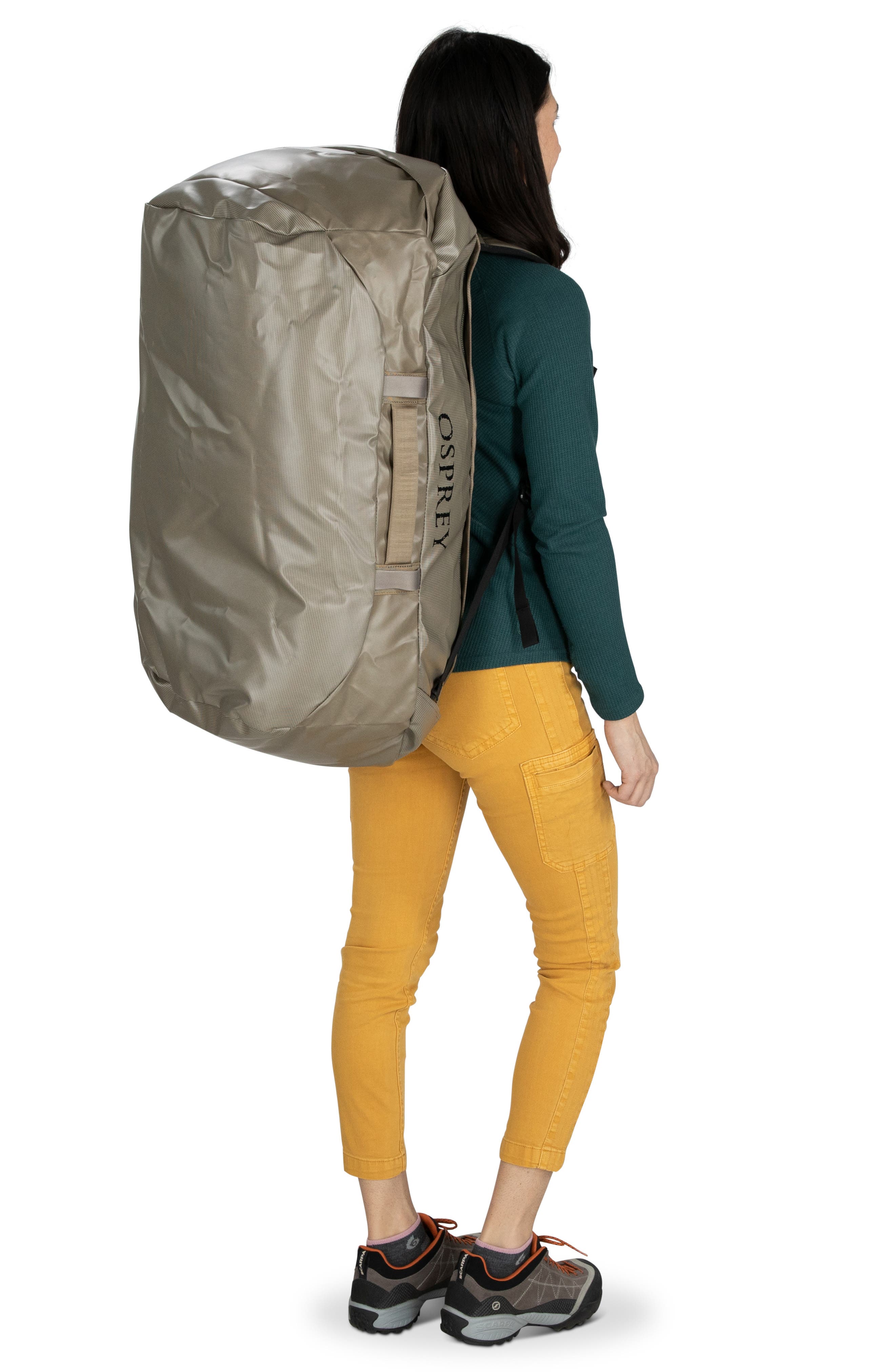 Osprey Transporter<sup>®</sup> 95L Water Resistant Duffle Backpack, Alternate, color, Tan Concrete