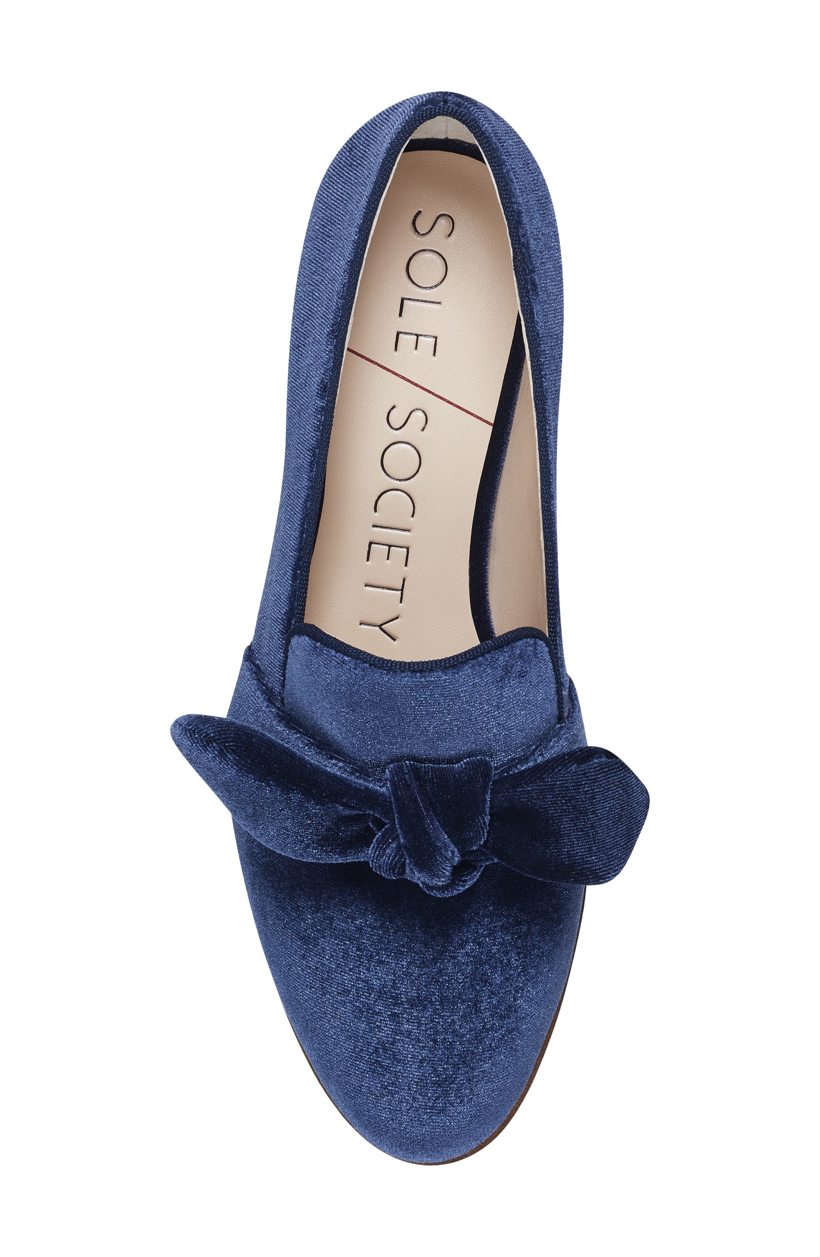 Jamia Bow Loafer, Alternate, color, OXFORD BLUE VELVET