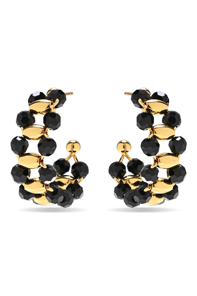 Ada Beaded Hoop Earrings, Alternate, color, GOLD