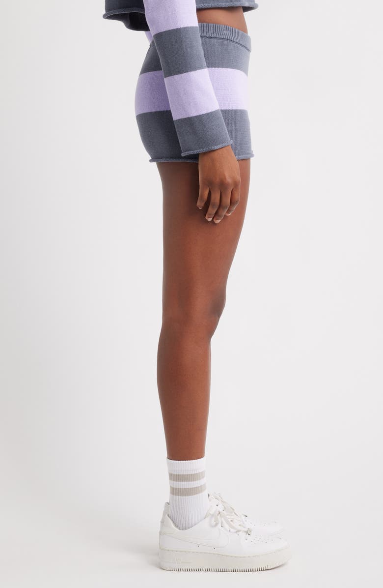 Florence by Mills Cotton Blend Rugby Sweater Shorts, Alternate, color, Grisalle Millie Lavender