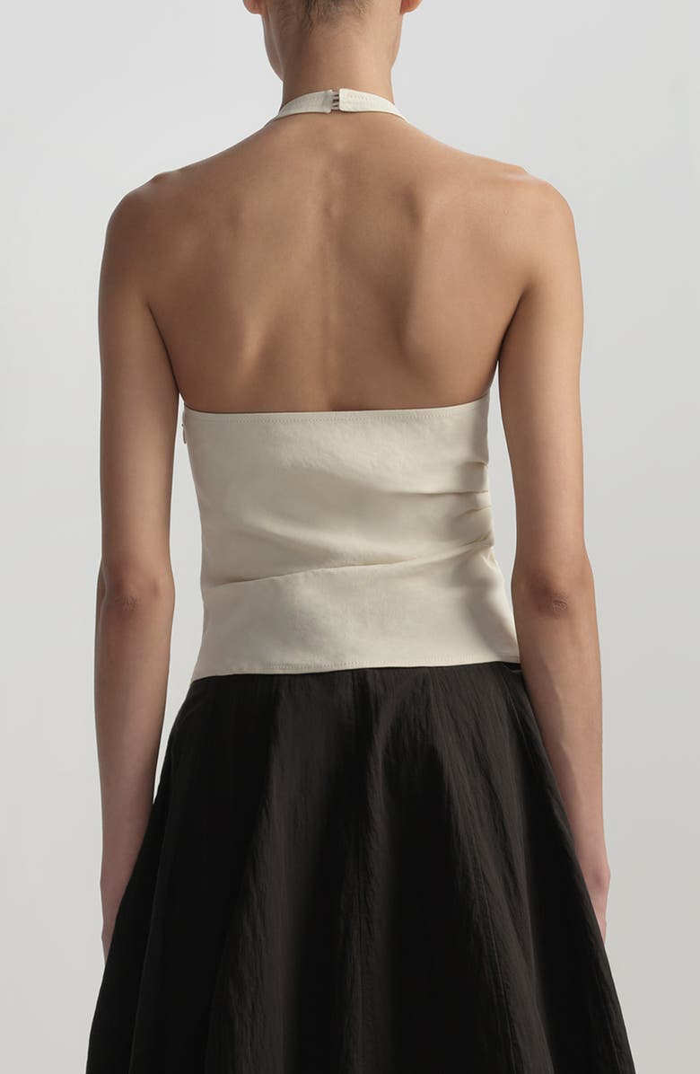A.L.C. Sylvie Linen Blend Halter Top, Alternate, color, Buttercream