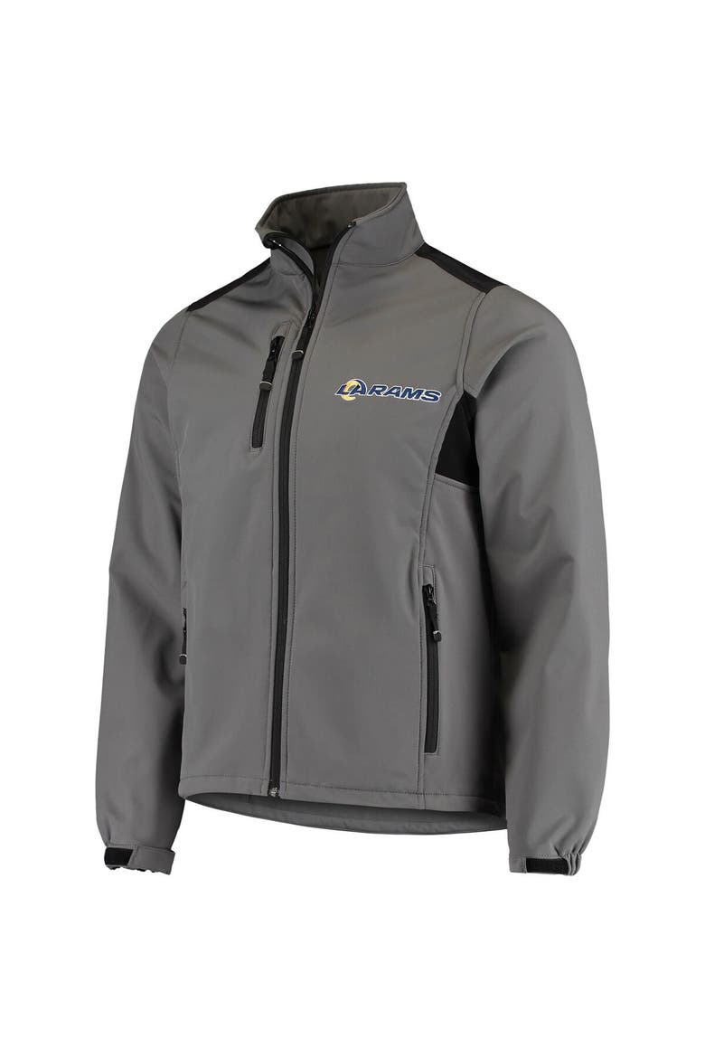 Men's Dunbrooke Charcoal Los Angeles Rams Circle Softshell Fleece Full-Zip Jacket, Alternate, color, Charcoal