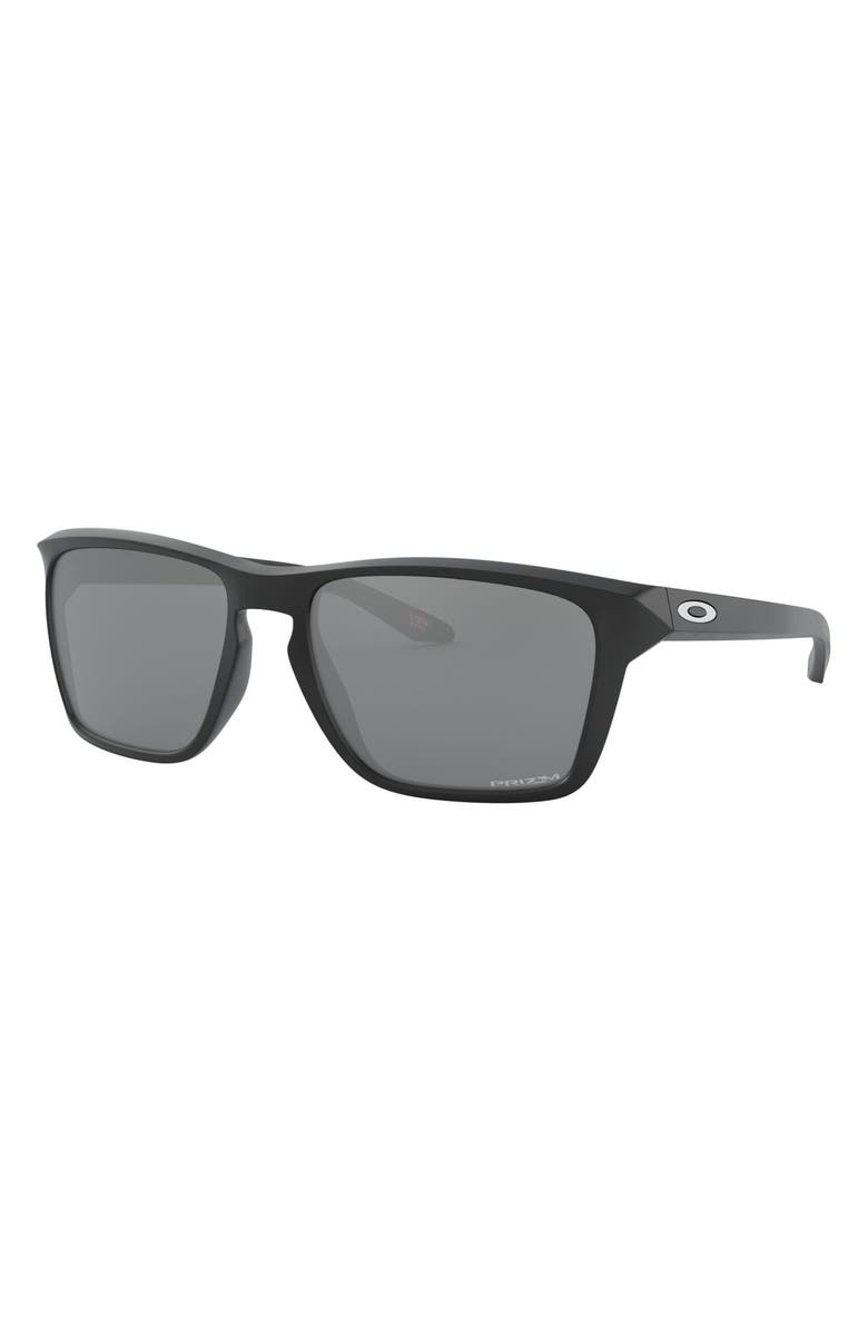 Oakley 58mm Square Sunglasses, Alternate, color, Rubber Black
