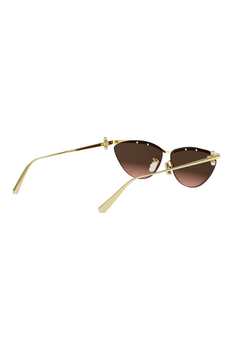 'DiorTribales B2U 61mm Cat Eye Sunglasses, Alternate, color, SHINY GOLD DH / ROVIEX
