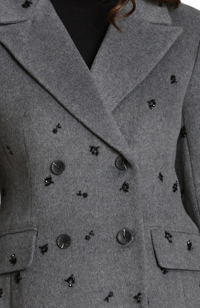 Avec Les Filles Hourglass Beaded Jacket, Alternate, color, Charcoal Grey