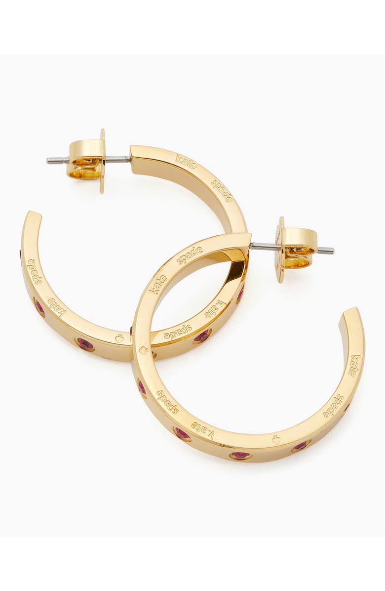 Kate Spade New York set in stone hoop earrings, Alternate, color, 