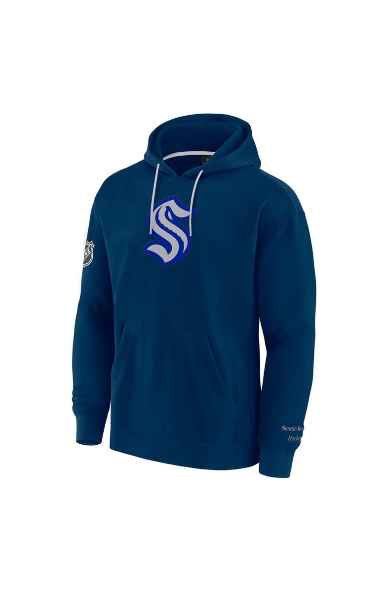 FANATICS Men's Fanatics Deep Sea Blue Seattle Kraken Elements Pace Pullover Hoodie, Alternate, color, Navy