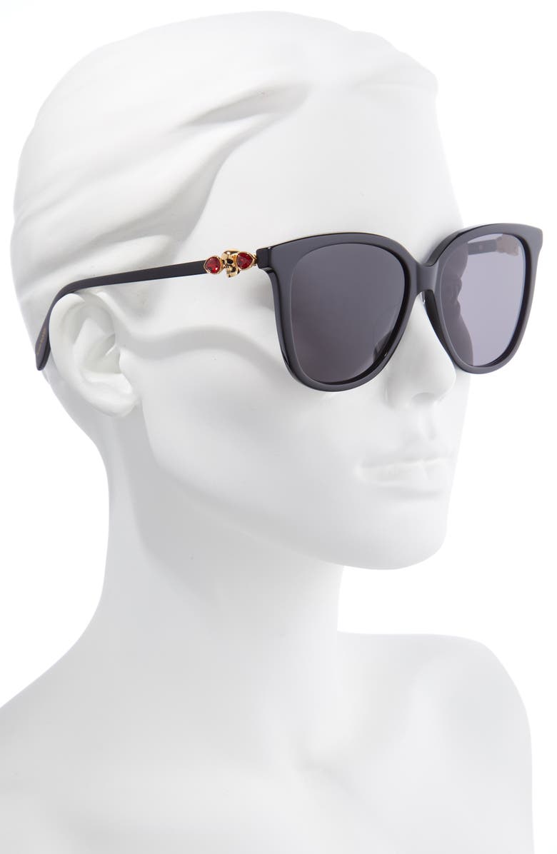 McQueen Alexander McQueen 57mm Square Sunglasses, Alternate, color, 