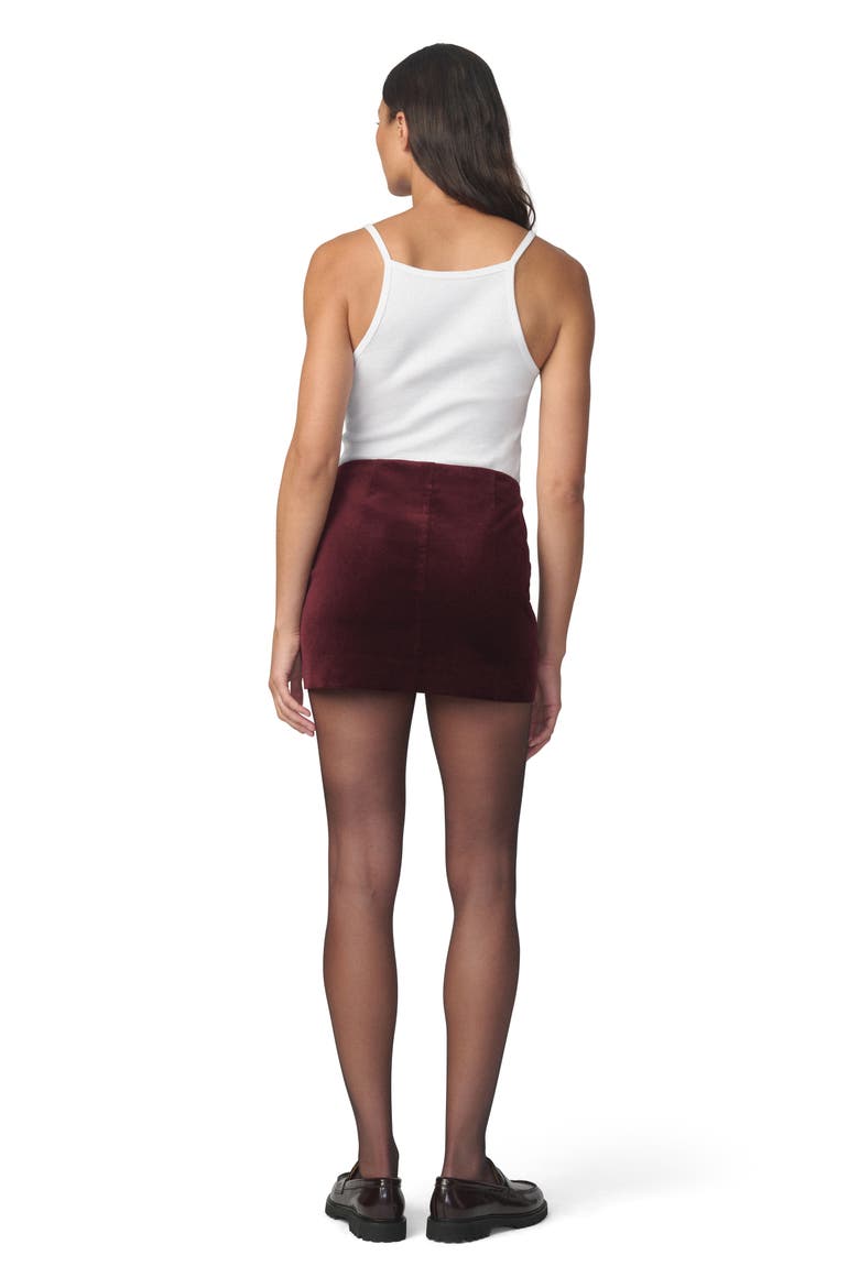 The Velveteen Miniskirt, Alternate, color, CABERNET