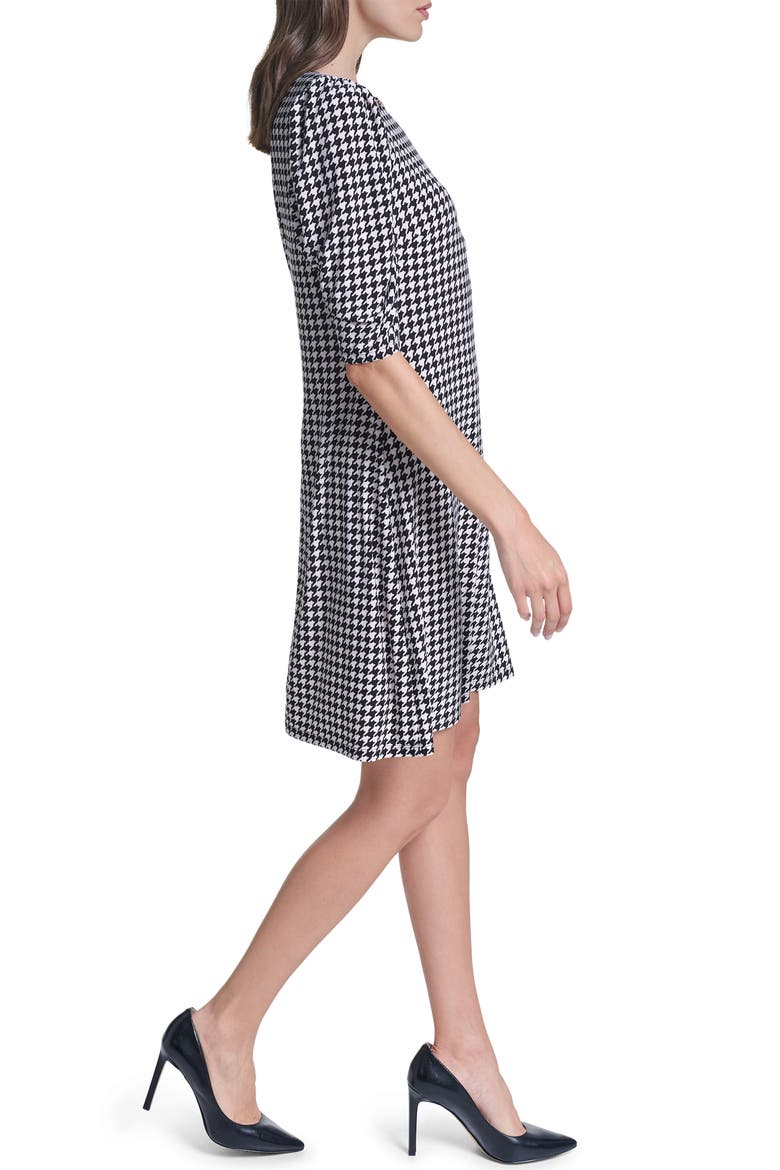 Jersey Dress, Alternate, color, WHITE/ BLACK