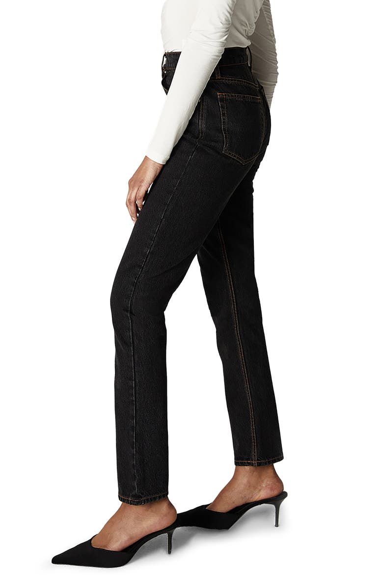 Sloane Midnight Rider High Waist Cigarette Jeans, Alternate, color, BLACK