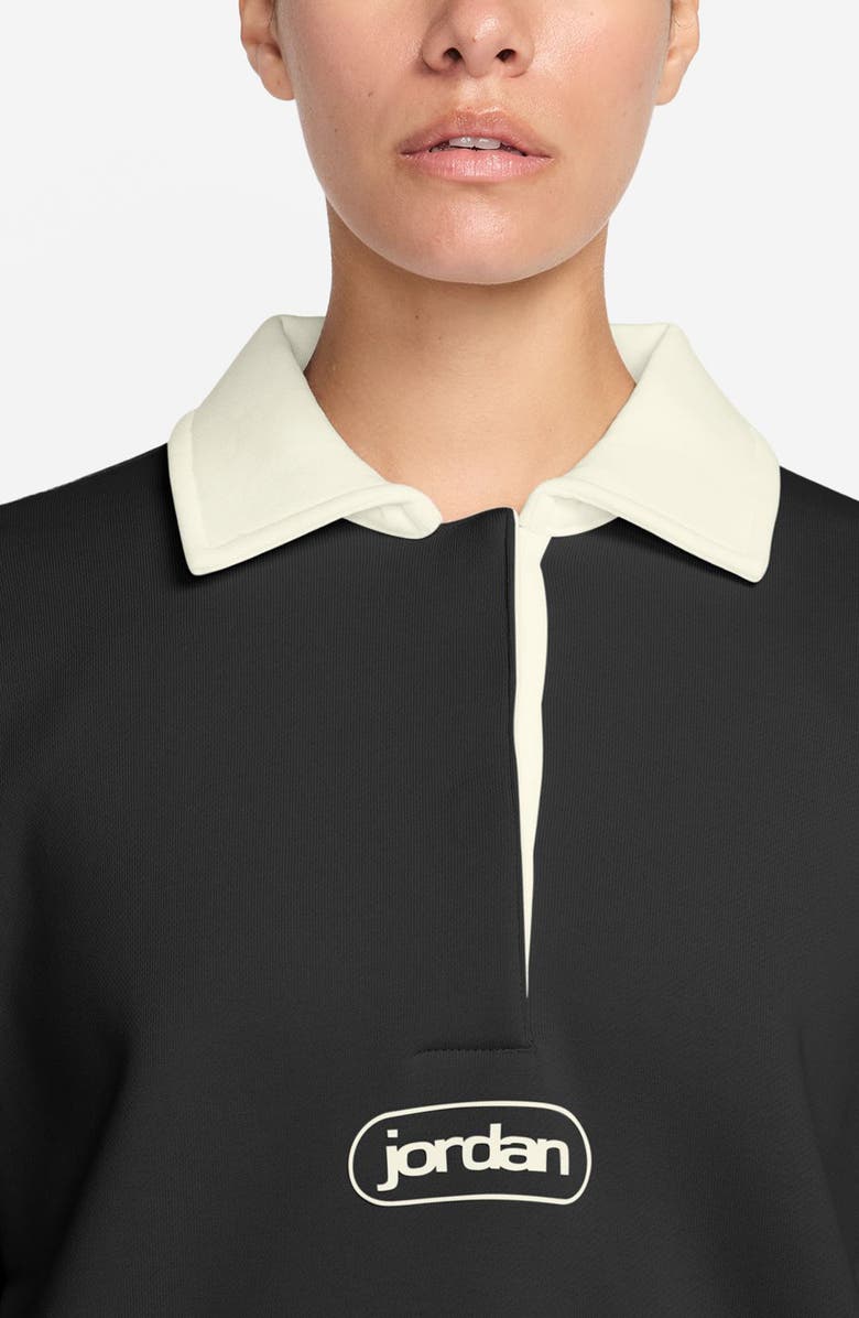 Jordan Flight Club Rugby Top, Alternate, color, Black/ Sail/ Black