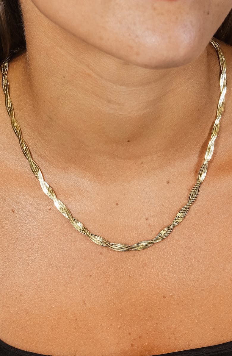 Sterling Forever Oakley Chain Necklace, Alternate, color, Gold