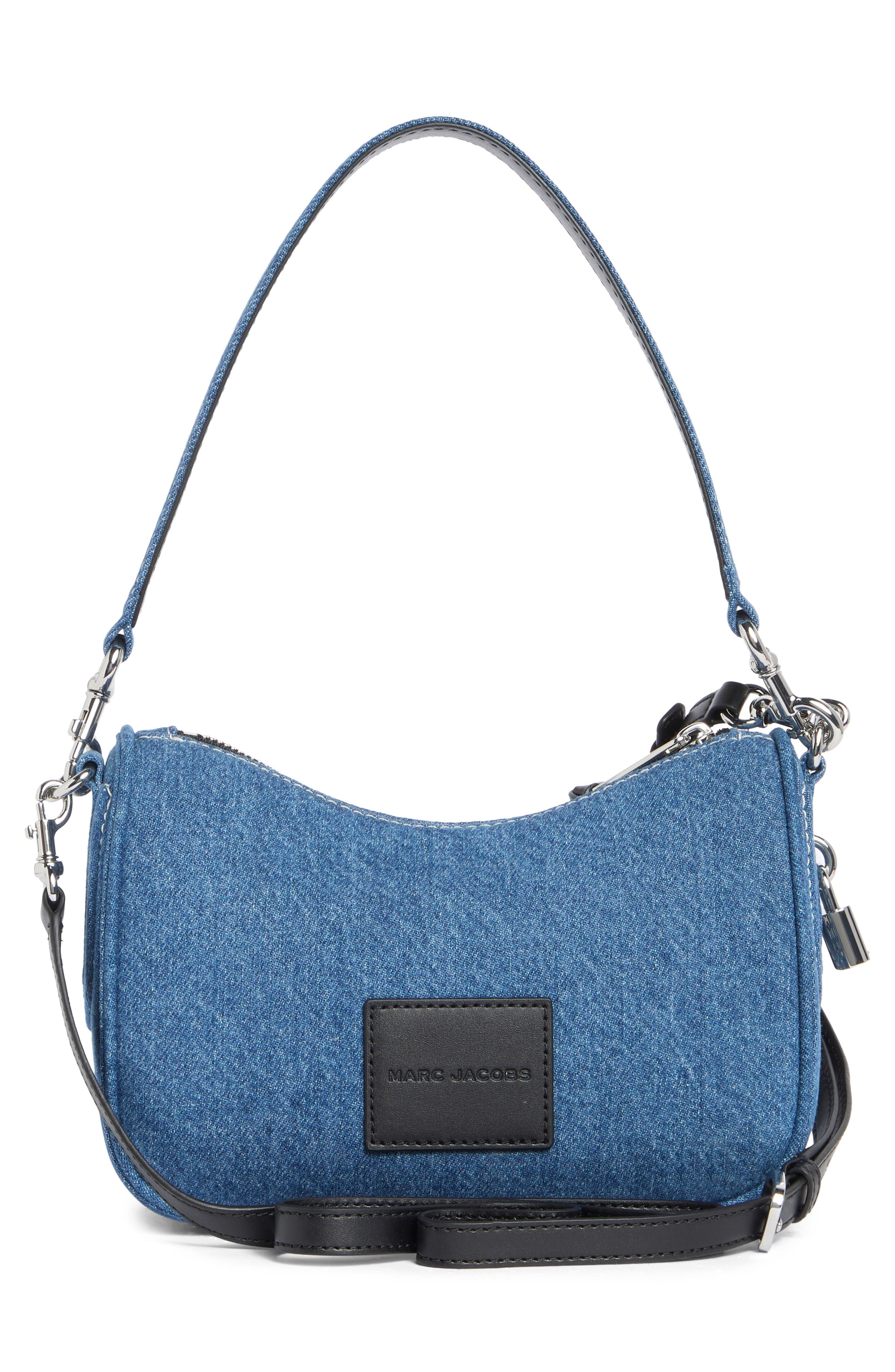 Marc Jacobs Daisy Sequin Denim Shoulder Bag, Alternate, color, Medium Denim