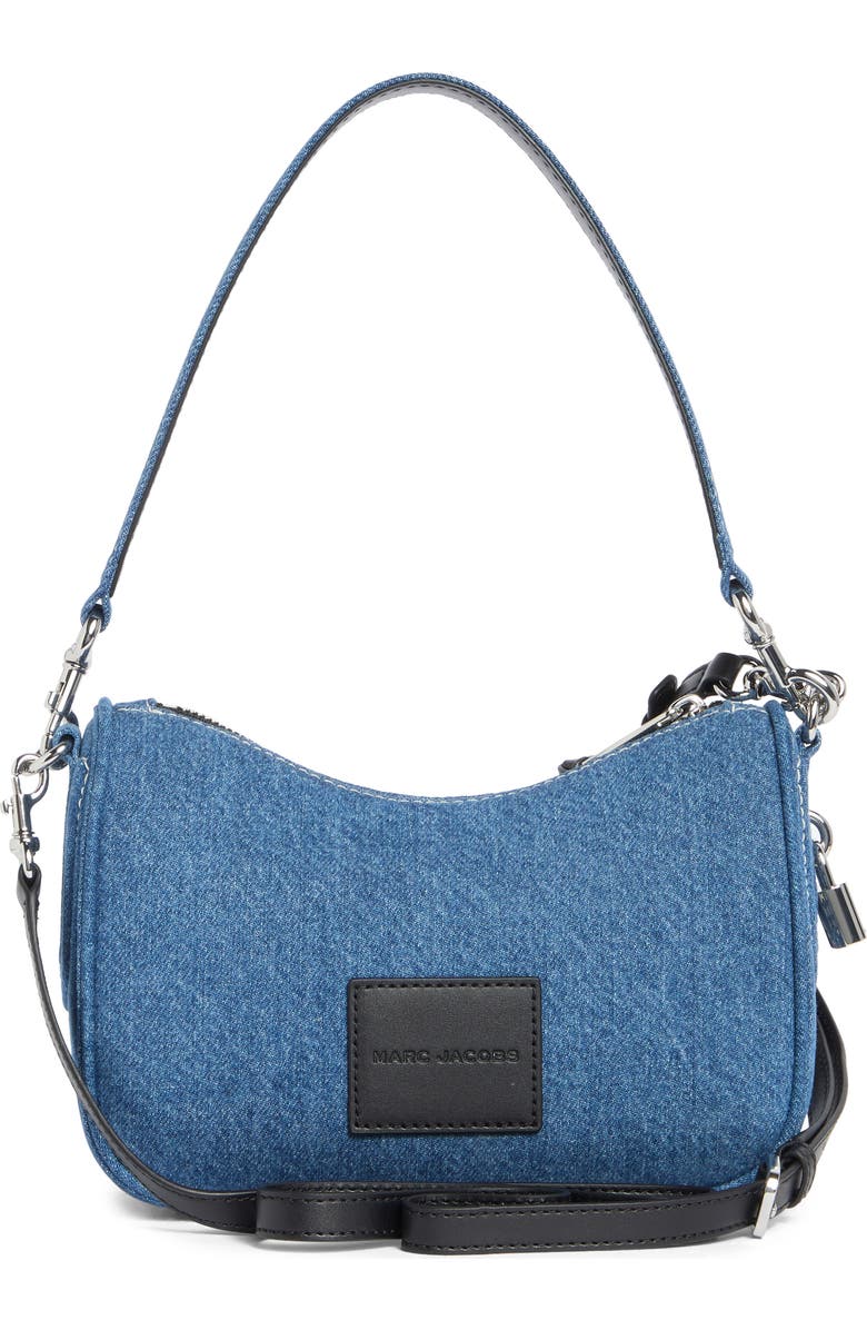 Marc Jacobs Daisy Sequin Denim Shoulder Bag, Alternate, color, Medium Denim