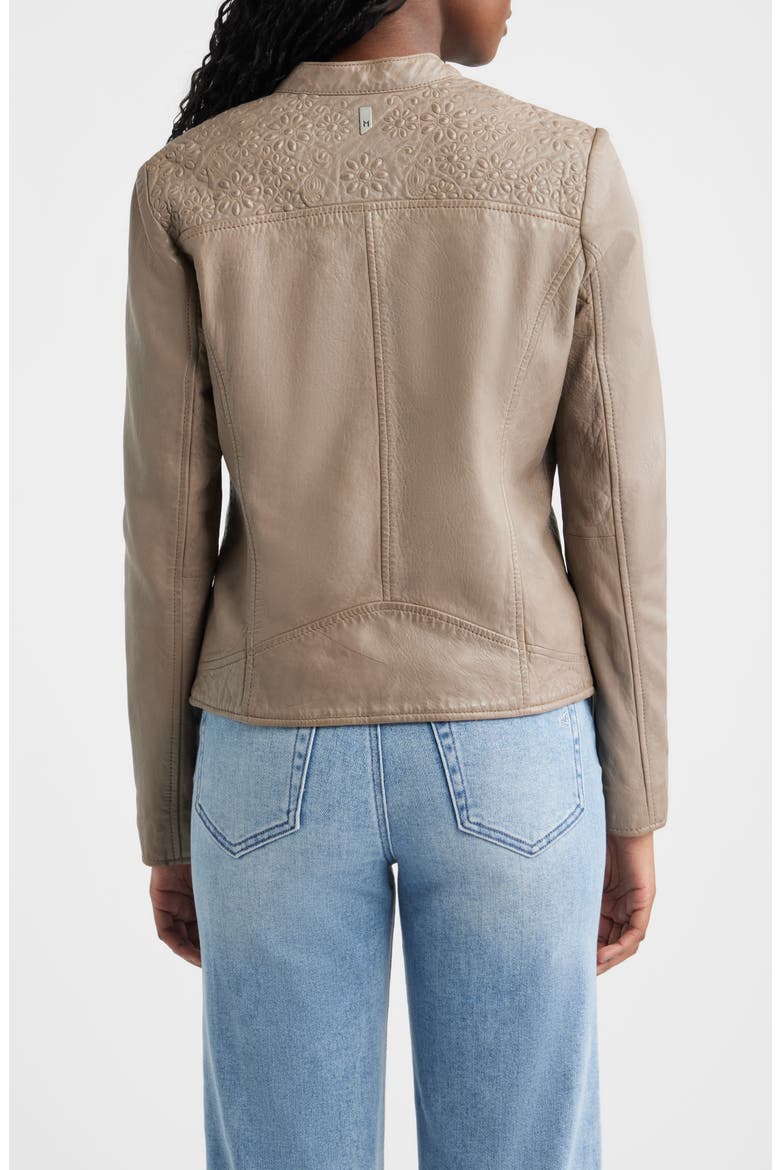 Lily Leather Jacket, Alternate, color, TAUPE