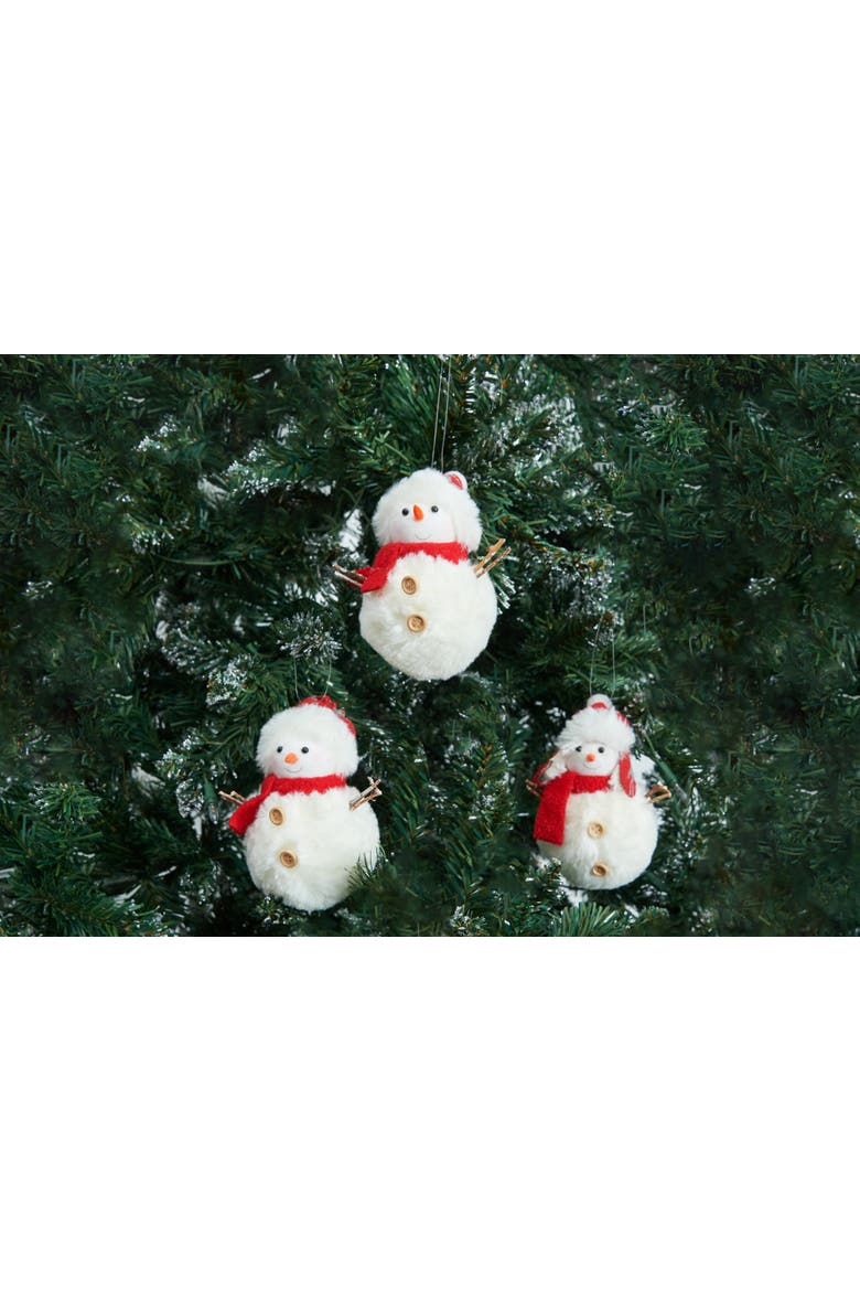 Snowman Friends Ornaments, A/3, Alternate, color, White