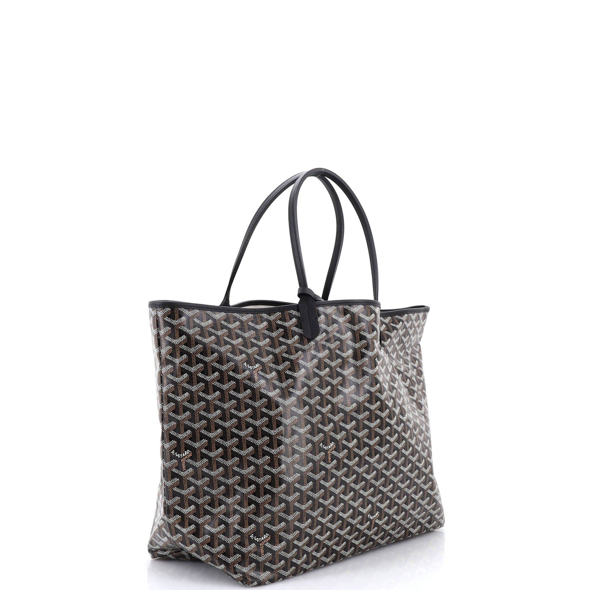 Pre-Owned Goyard Saint Louis Tote Coated Canvas GM, Alternate, color, Black