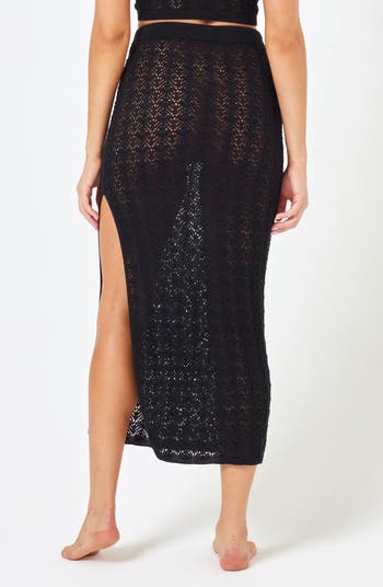 Sweet Talk Open Stitch Cover-Up Midi Skirt