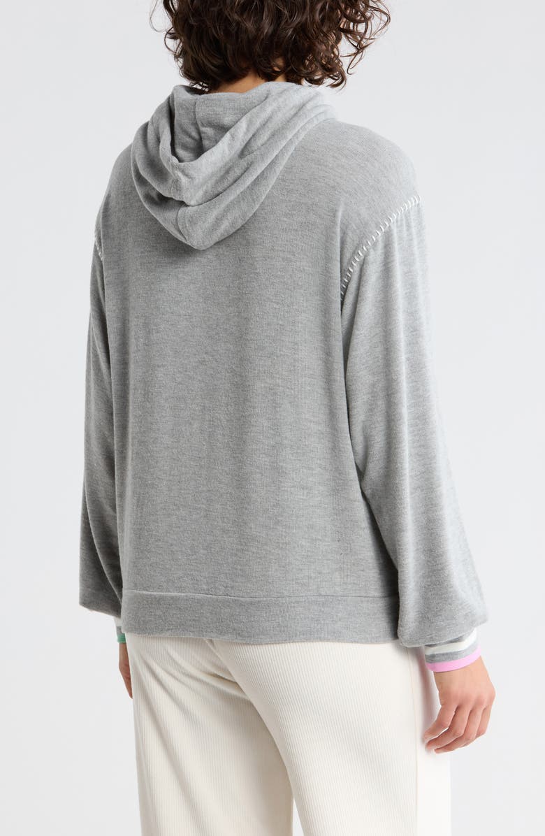 PJ Salvage Peachy Party Hoodie, Alternate, color, Dark Heather Grey