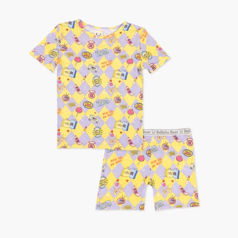 Clueless As If! Kids 2-Piece Short Sleeve & Shorts Pajama Set