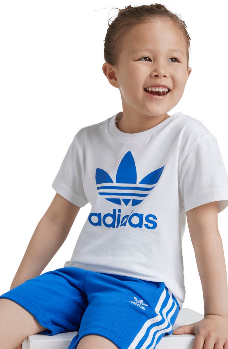 adidas Kids' Trefoil Graphic T-Shirt & Shorts Set, Alternate, color, 