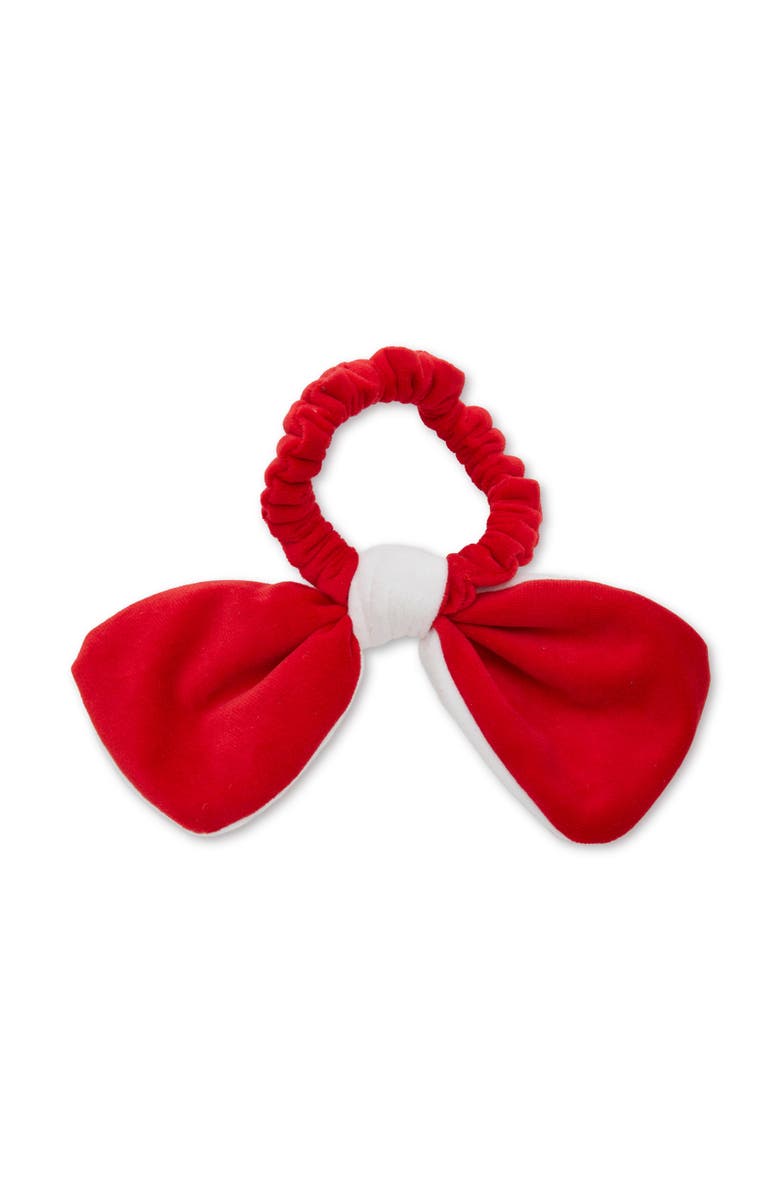 Lele Sadoughi New York Giants Bow Scrunchie, Alternate, color, Ivory Red Multi 999