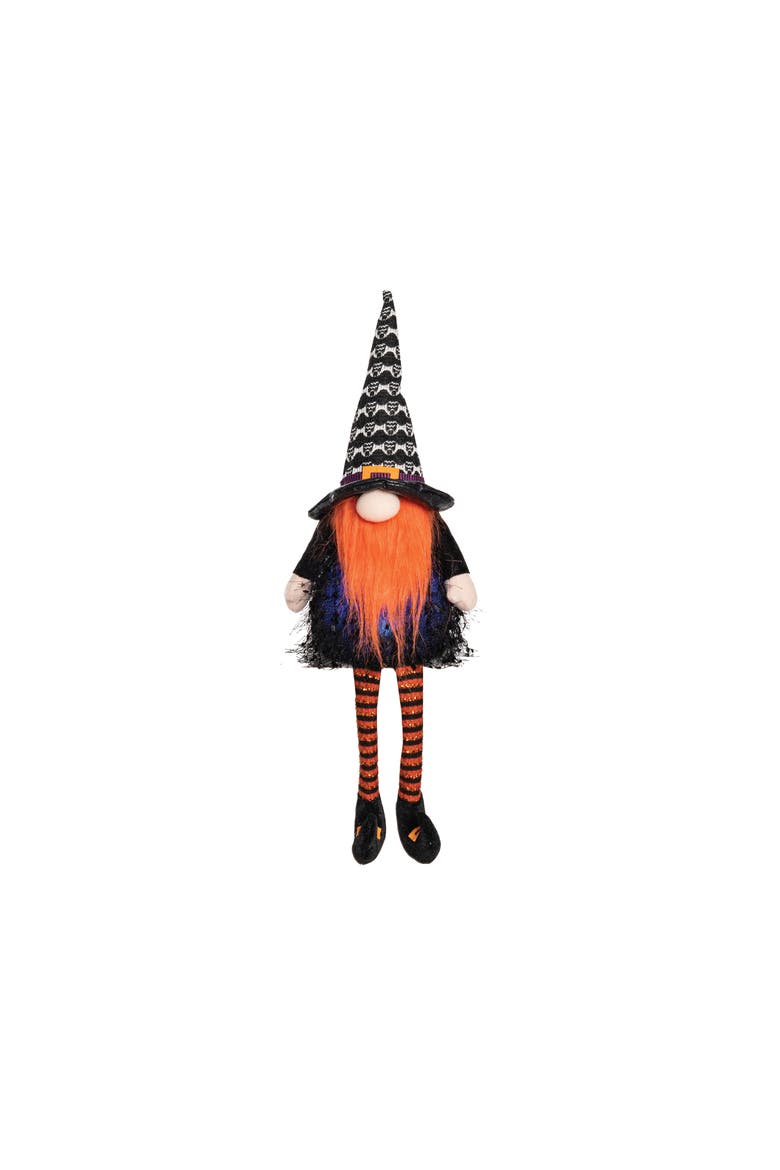 Orange Dangle Leg Halloween Gnome with LED Shelf Sitter, Main, color, Orange