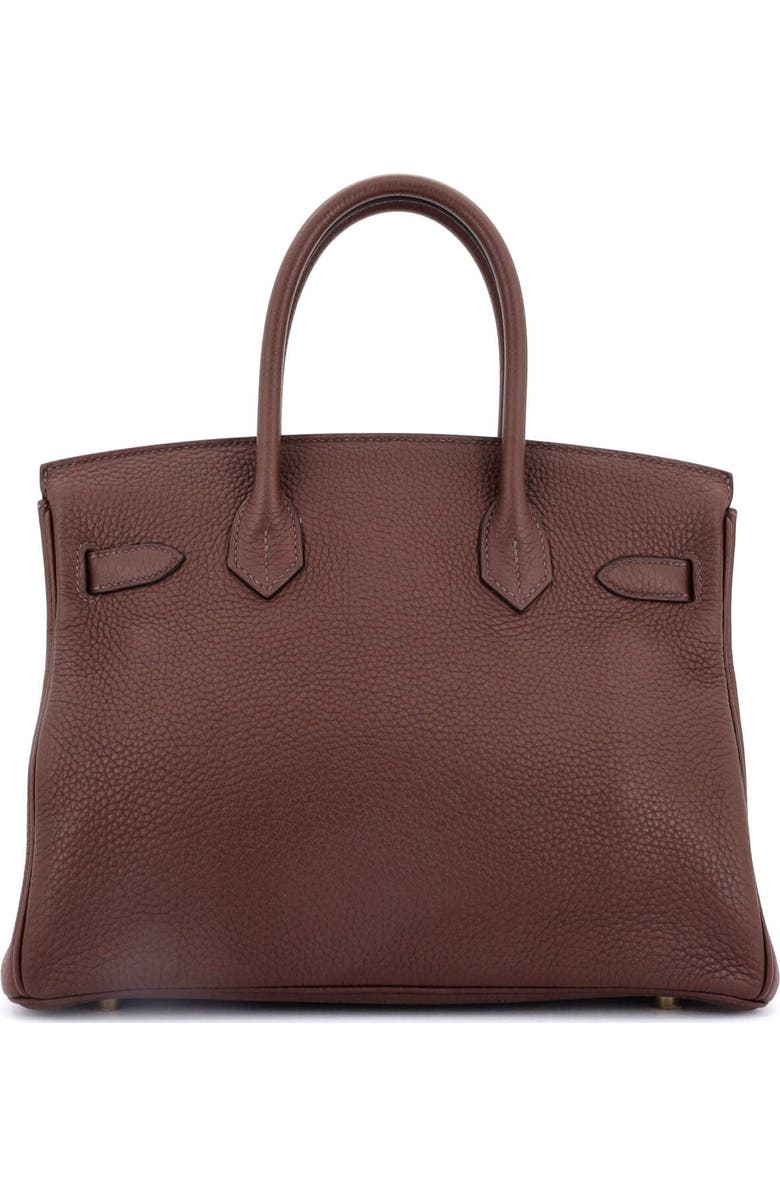 Pre-Owned Hermes Birkin Handbag Brown Clemence with Gold Hardware 30, Alternate, color,