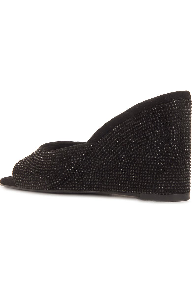 BLACK SUEDE STUDIO Paloma Crystal Wedge Sandal, Alternate, color,
