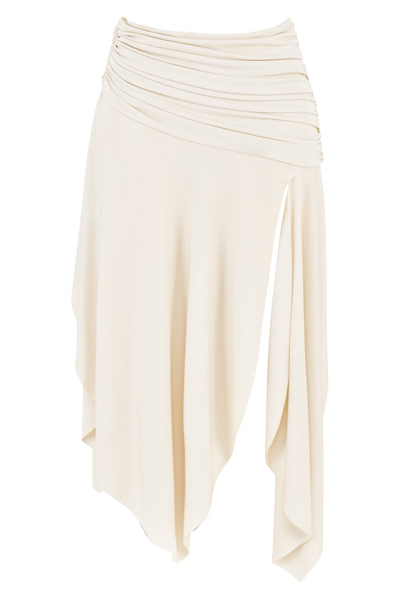 Flowy Ruched Midi Skirt, Alternate, color, OFF-WHITE