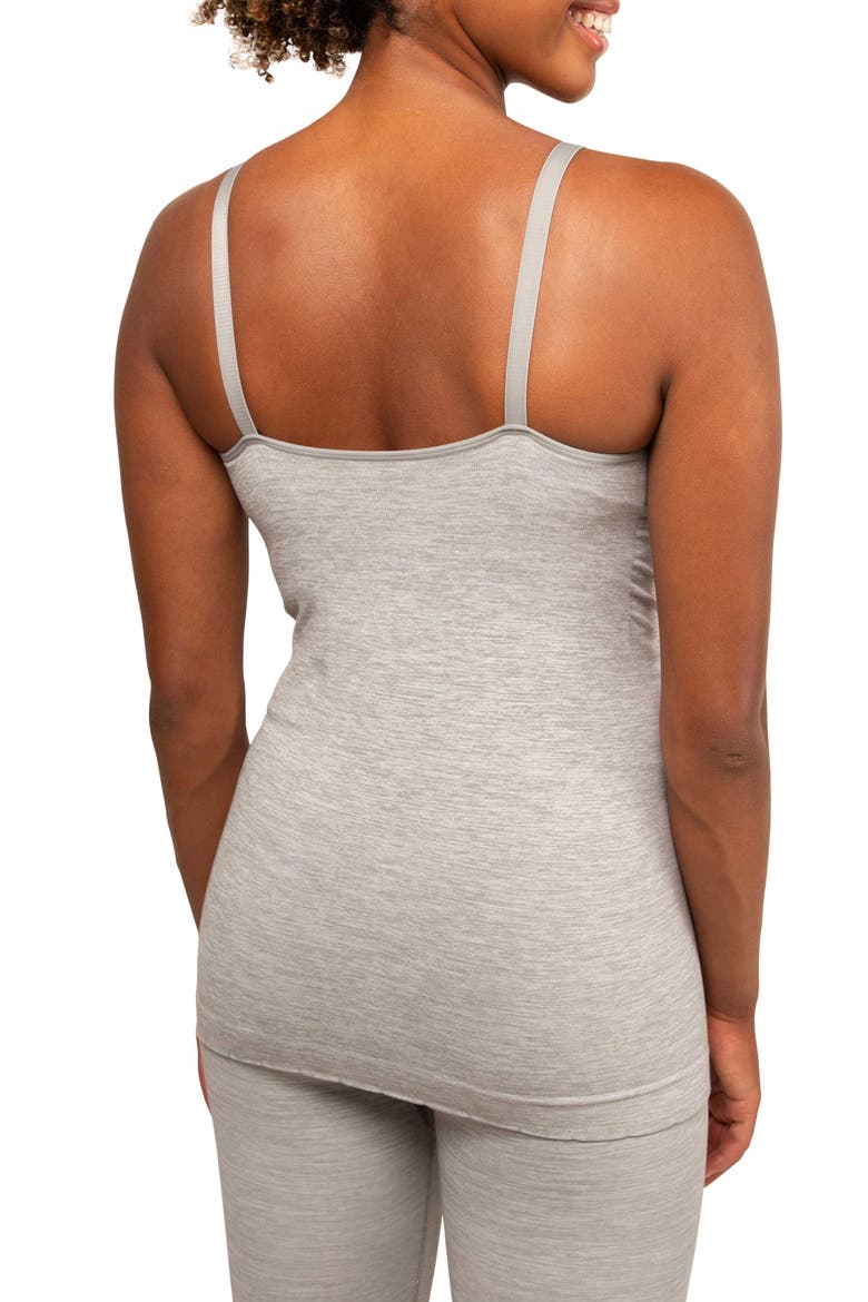 Seamless Maternity/Nursing Yoga Tank, Alternate, color, GRAPHITE MELANGE