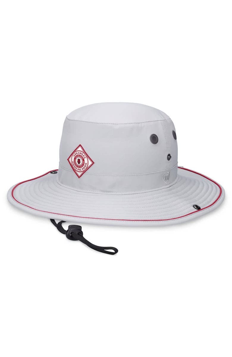 TOP OF THE WORLD Men's Top of the World Gray Arkansas Razorbacks Bask Boonie Hat, Main, color,