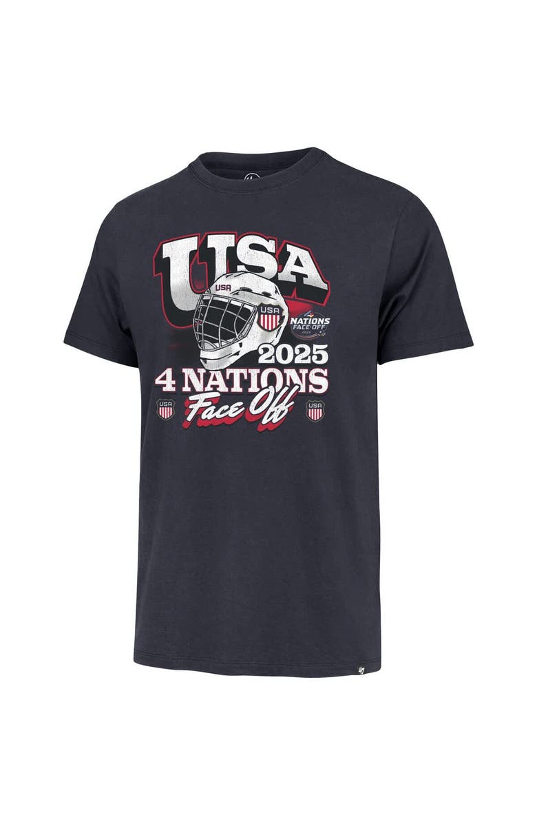'47 Men's '47  Navy USA 2025 4 Nations Face-Off Premier Franklin T-Shirt, Alternate, color, Navy