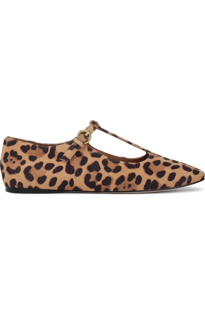 SARTO by Franco Sarto Flexa Astoria T-Strap Flat, Alternate, color, Brown