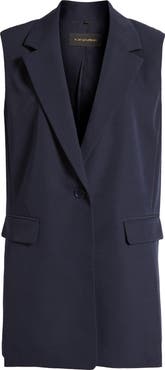 KOBI HALPERIN Stretch Twill Longline Vest