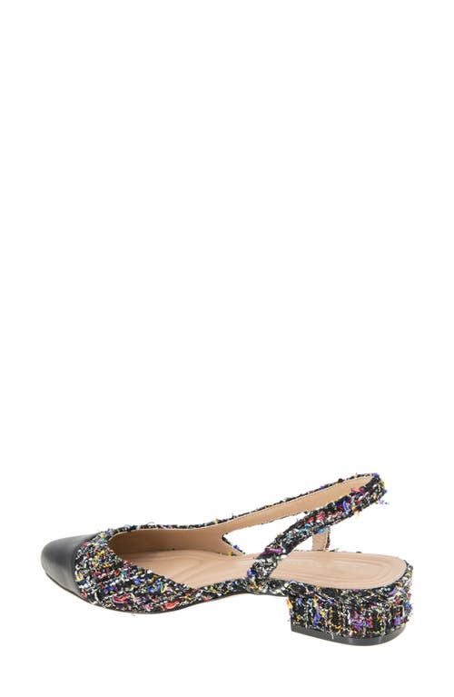 Bcbgeneration Women's Tillie Cap Toe Slingback Block Heel Pumps In Multi Boucle