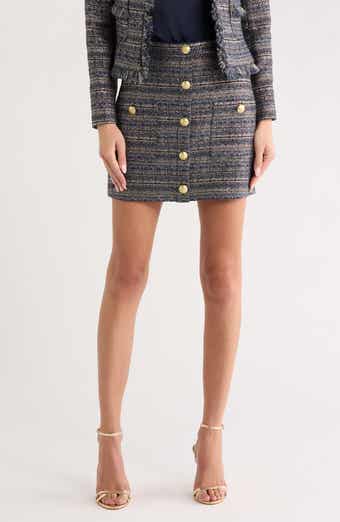 L'AGENCE Zander Tweed Miniskirt
