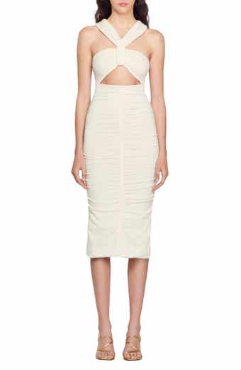SANDRO Mery Ruched Knit Sheath Dress