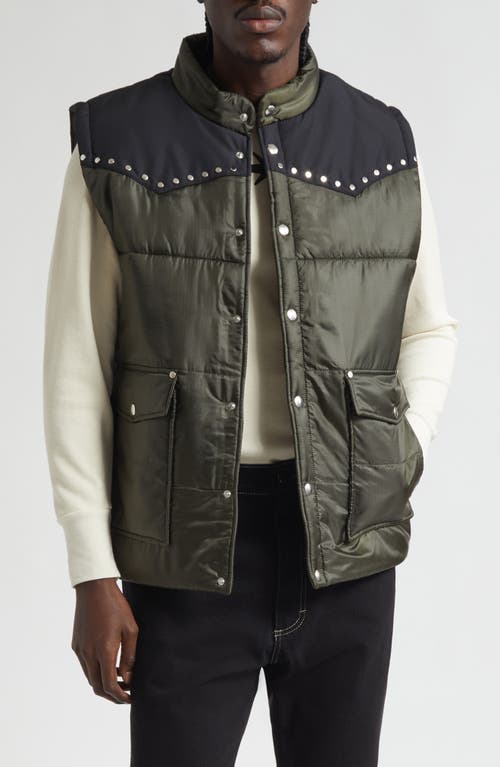 PHIPPS Ranger Puffer Vest in Dark Army at Nordstrom, Size Large