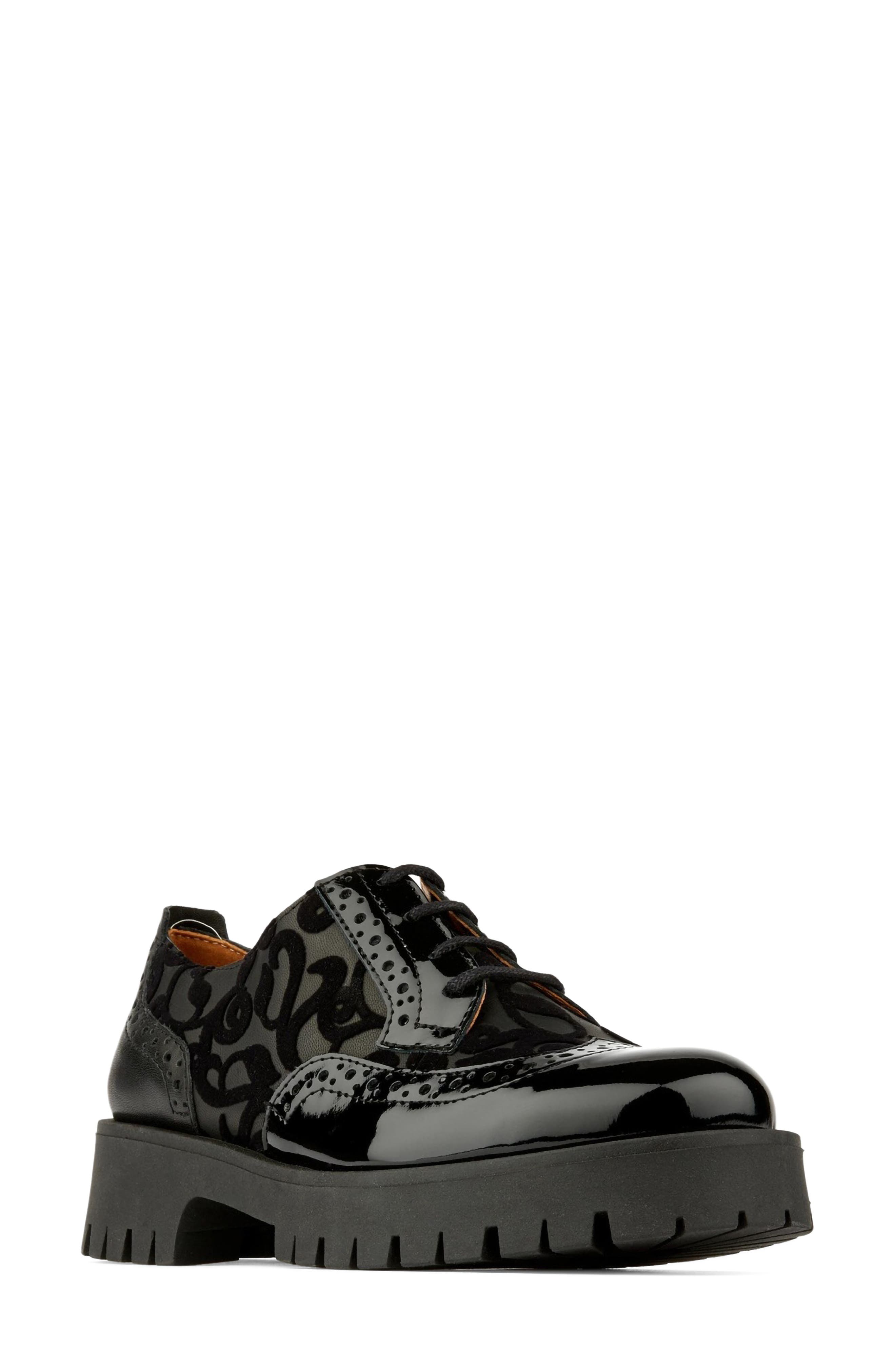 Artisan Wingtip Lug Sole Derby, Main, color, BLACK